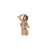 3 pièces de lingerie en résille noire 